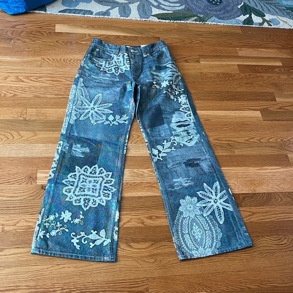 We The Free Tinsley Printed High-Rise Illusions Jeans Size 26 NWT - Picture 7 of 16
